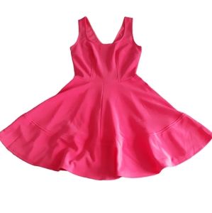 Lulu's Neon Pink Tennis Style A-Line Sleeveless Dress